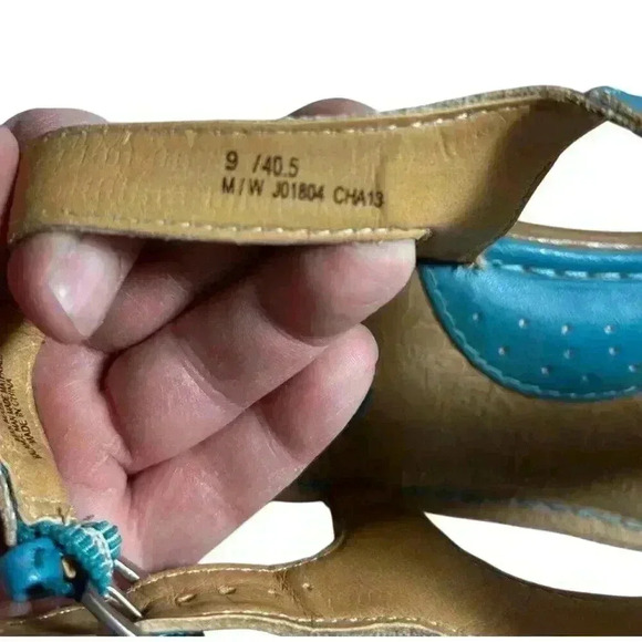 BOLO Turquoise Sandals Flats Lightly Used size 9 - Picture 8 of 9